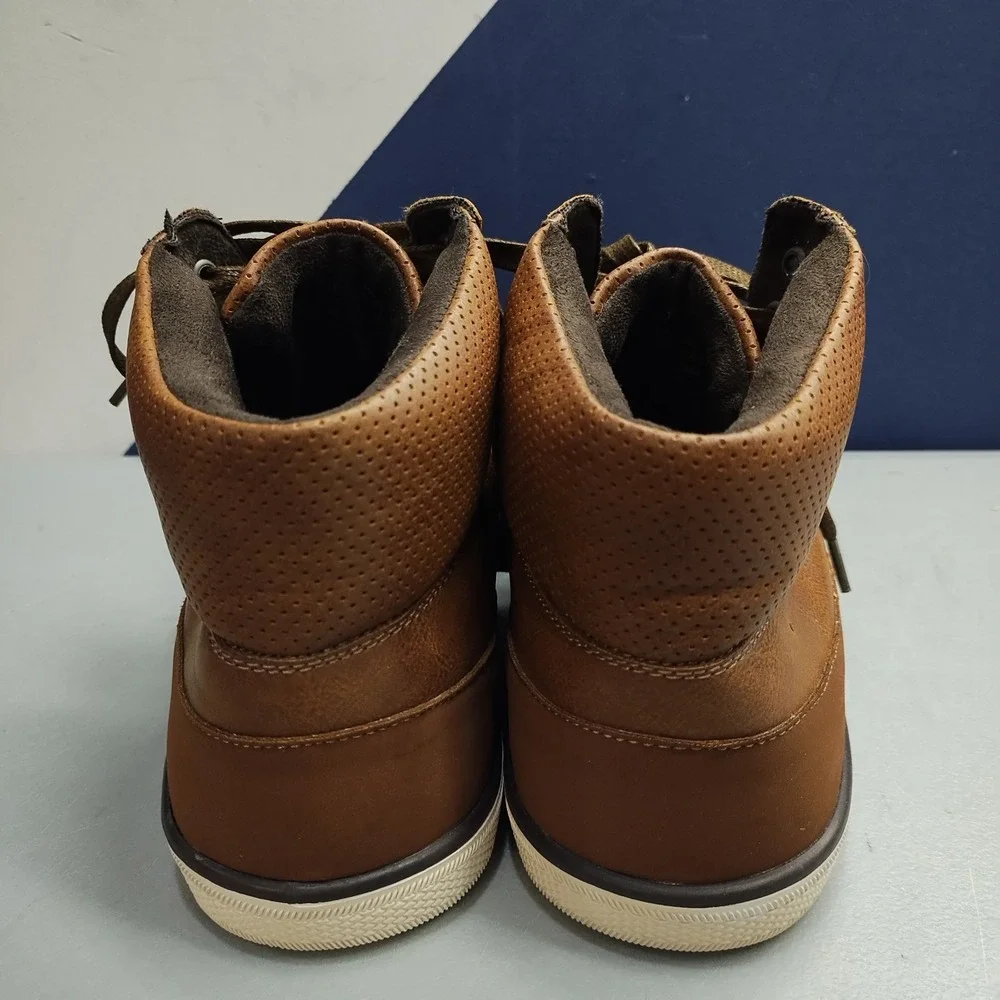 Kenneth Cole Reaction Highest Crown Sneakers Mens Size 10M Brown Mid Top Lace Up